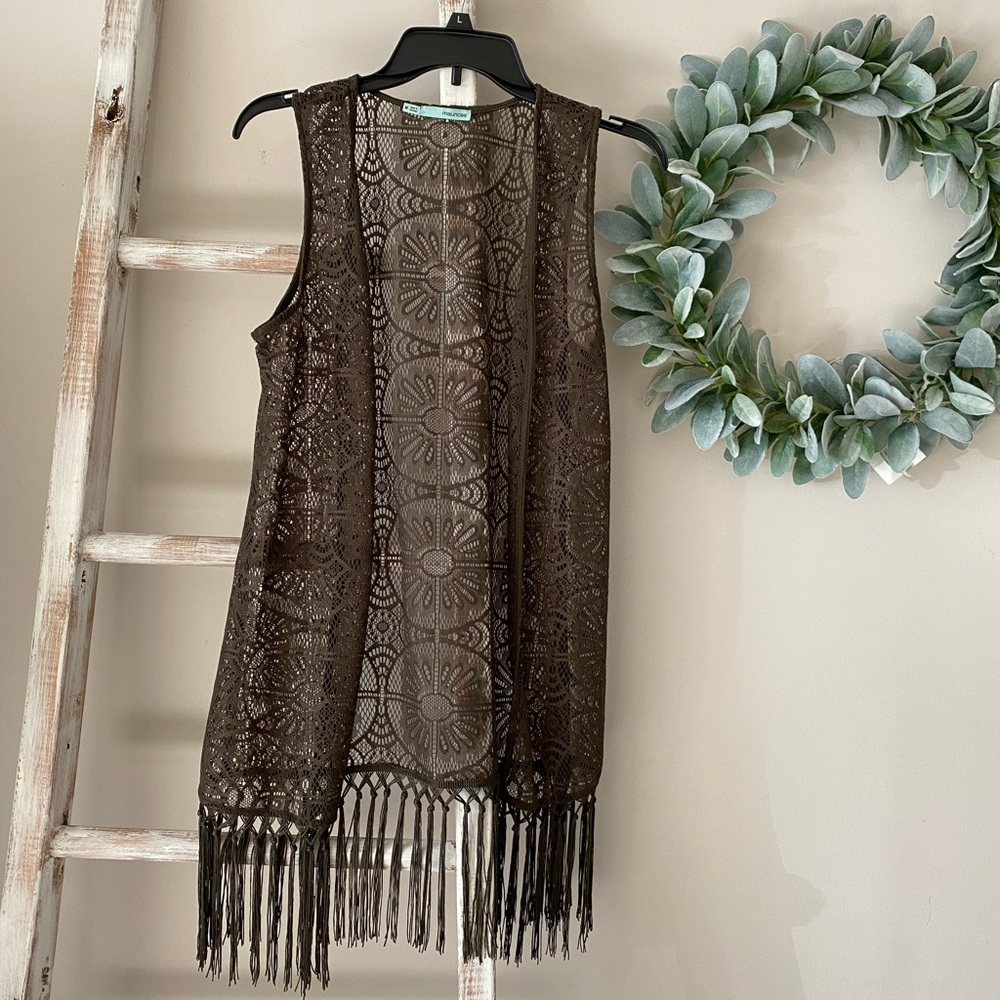 Olive Green Lace Cover